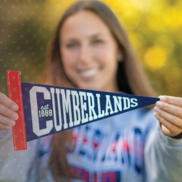 Bia, an international student, shows her Cumberlands pride. 