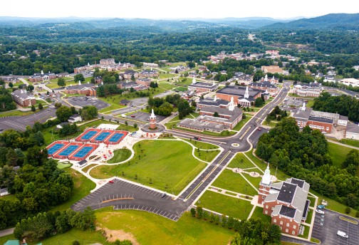 Aerial view of UC's campus