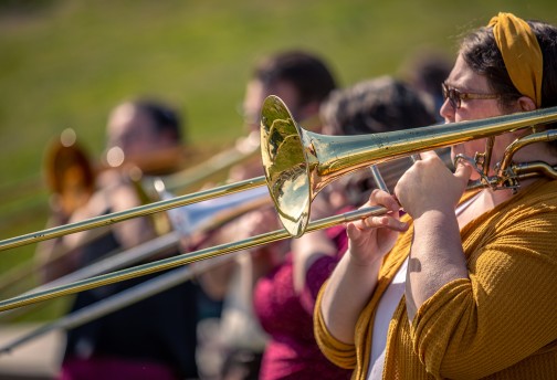 Jazz students perform during a spring day