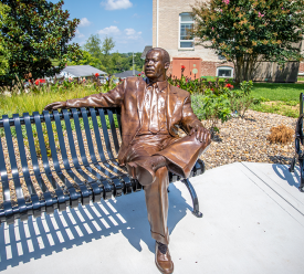 outdoor statue of Dr. MLK Jr.